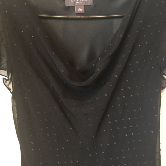 LIZ CLAIBORNE Feminine, Graceful Black Dress 👗 - Picture 7 of 15